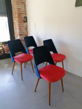 Set de 4 chaises "Tonneau" restaurées